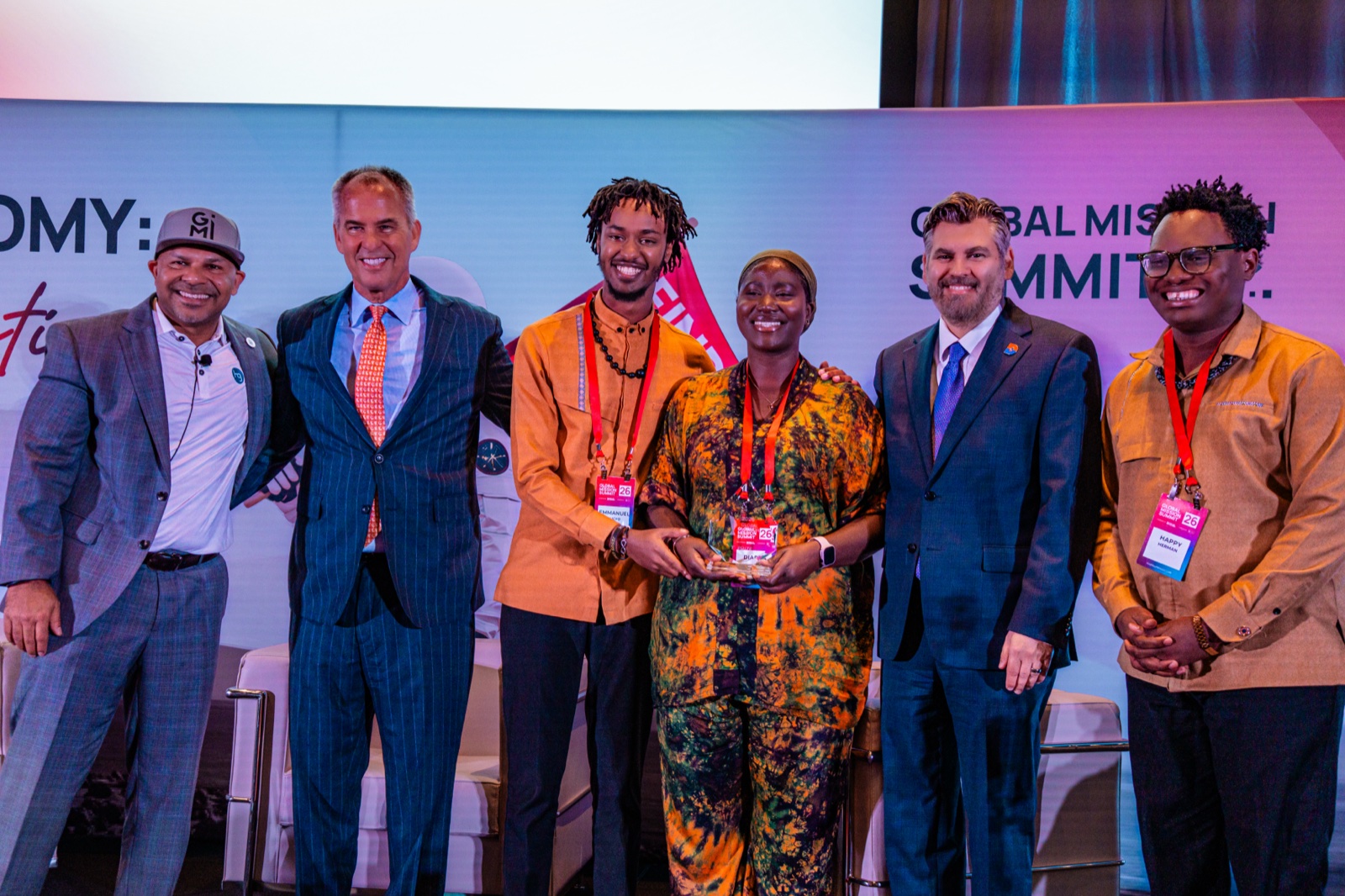 Happy and Diarra at the Global Mission Institute Summit World Cup Challenge
