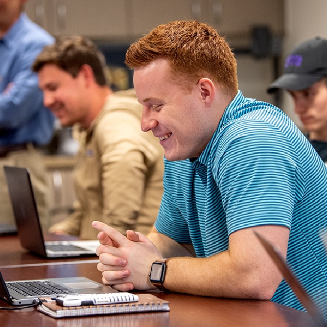 student with laptop