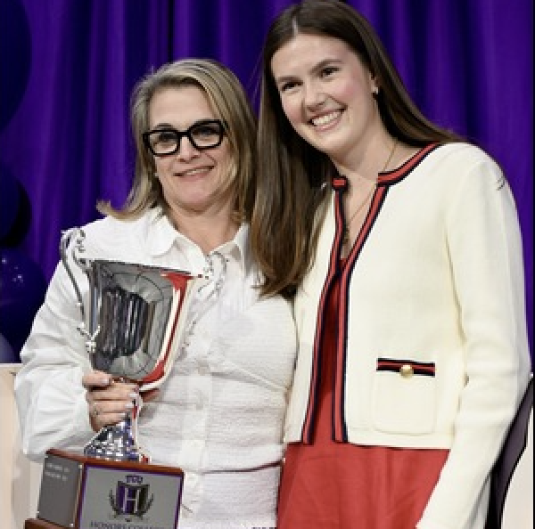 Professor Stacy Landreth Grau with student Victoria Johnston